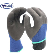 NMSAFETY cold weather use 7 gauge thick thermal liner coated soft foam latex work industrial gloves EN388 2016 2241X